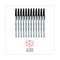 Universal Fine 0.7 mm Stick Ballpoint Pen - Black Ink, Gray/Black Barrel (1 Dozen)